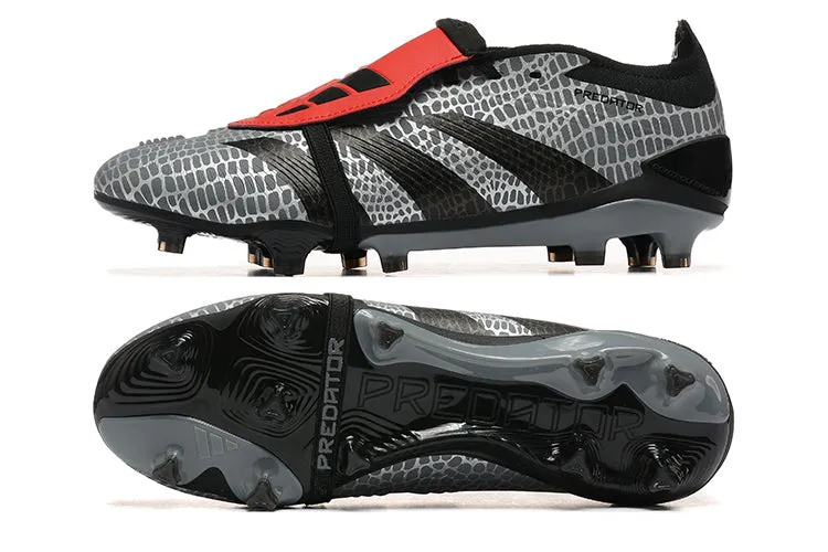 Adidas Predator Accuracy  Shoes - Gray | Black | Red - FREE SHIPPING WORLDWIDE