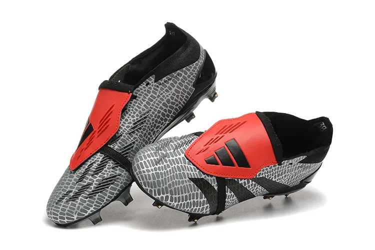 Adidas Predator Accuracy  Shoes - Gray | Black | Red - FREE SHIPPING WORLDWIDE