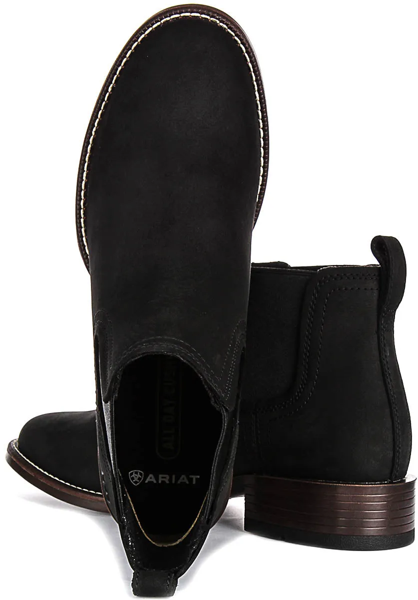 Ariat Booker Ultra Round Toe Chelsea In Black For Men