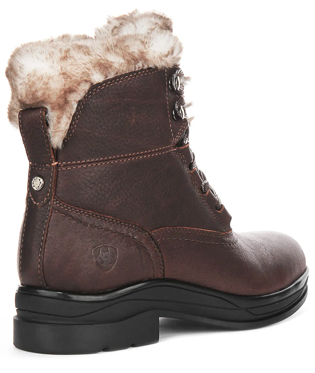 Ariat Harper Waterproof Sherpa In Dark Brown For Women