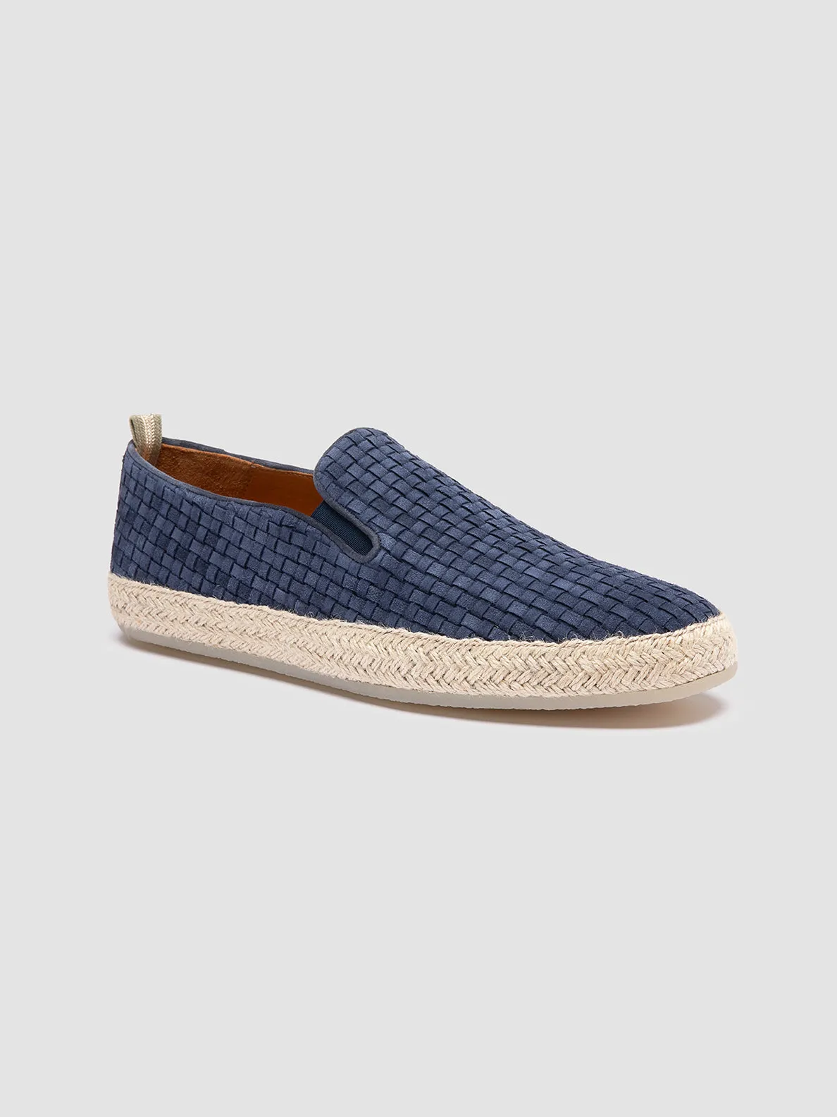 BOWLINE 001 - Blue Woven Espadrille Shoes