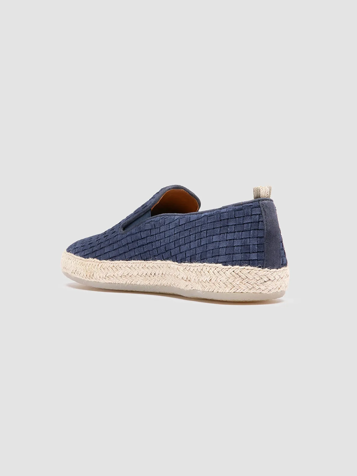 BOWLINE 001 - Blue Woven Espadrille Shoes