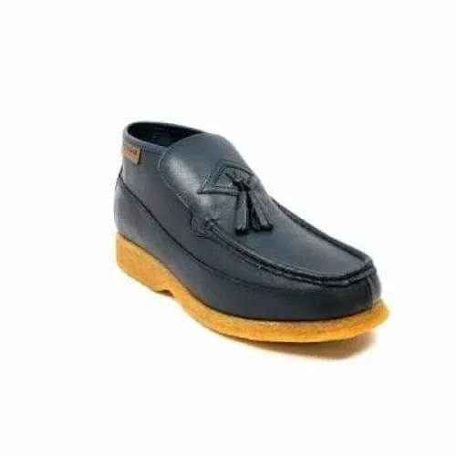 British Walkers Classic Men's Navy Blue Leather Slip On