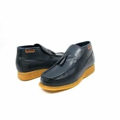 British Walkers Classic Men's Navy Blue Leather Slip On