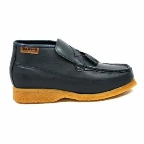 British Walkers Classic Men's Navy Blue Leather Slip On