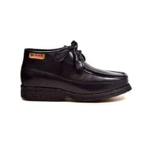 British Walkers Knicks Men's All Black Leather