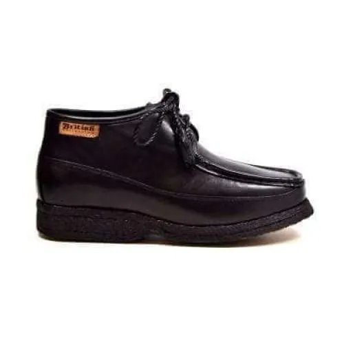 British Walkers Knicks Men's All Black Leather