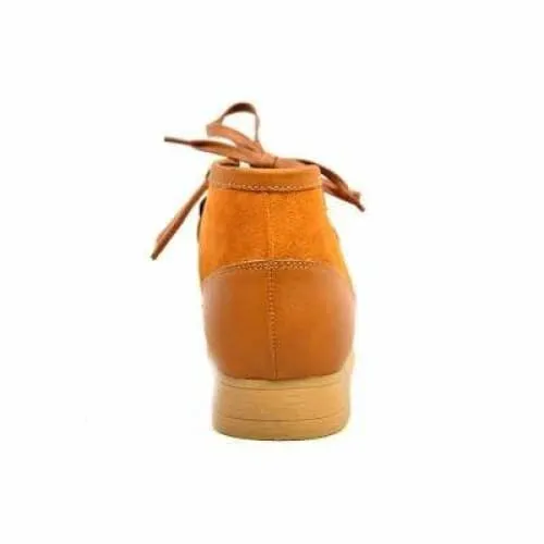 British Walkers New Castle Wallabee Boots Men's Cognac Suede and Leather