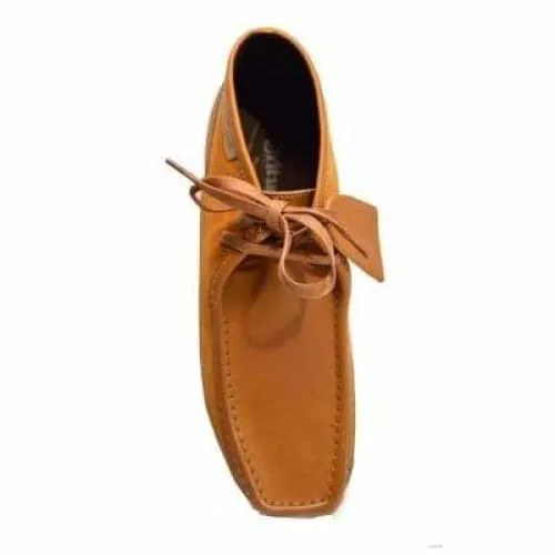 British Walkers New Castle Wallabee Boots Men's Cognac Suede and Leather