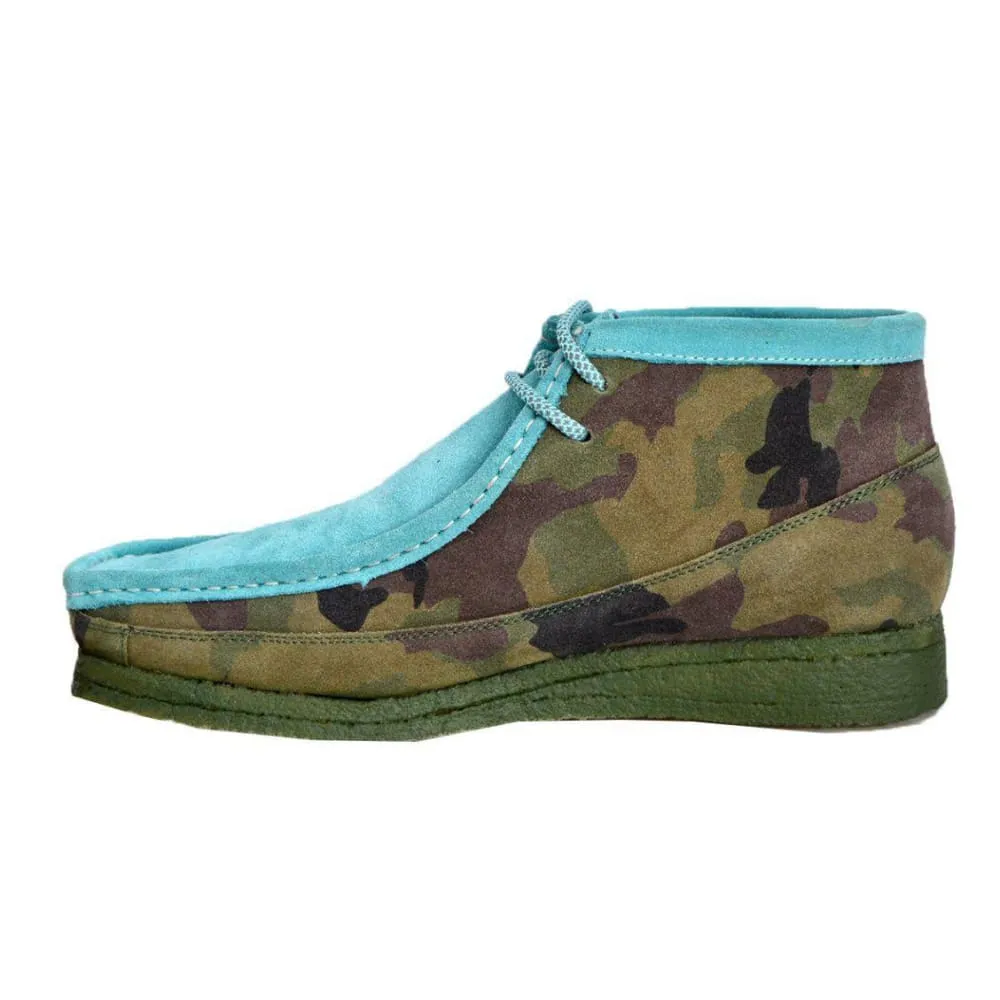 British Walkers Walker 200 Wallabee Boots Men's Camo Leather and Suede High Tops