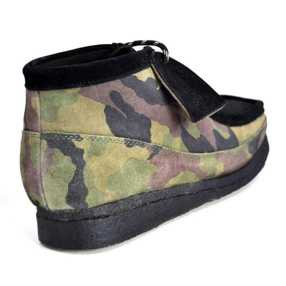 British Walkers Walker 200 Wallabee Boots Men's Camo Leather and Suede High Tops