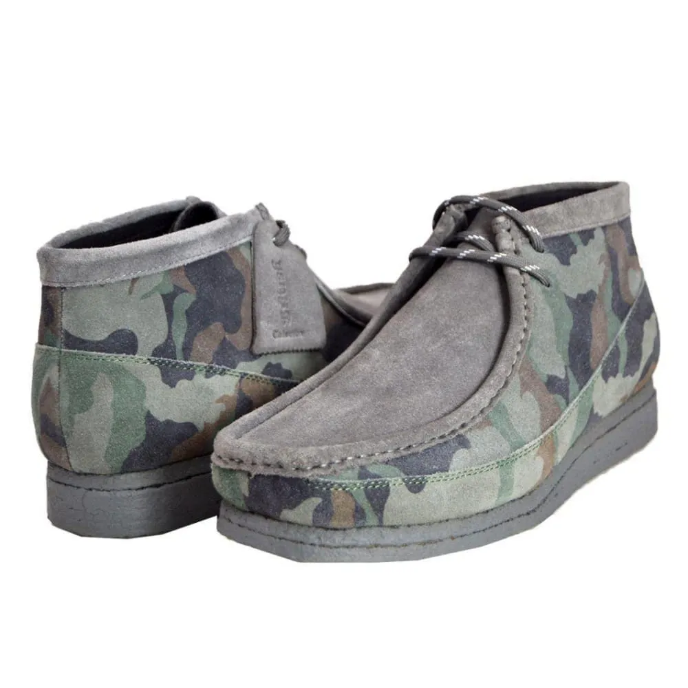 British Walkers Walker 200 Wallabee Boots Men's Camo Leather and Suede High Tops