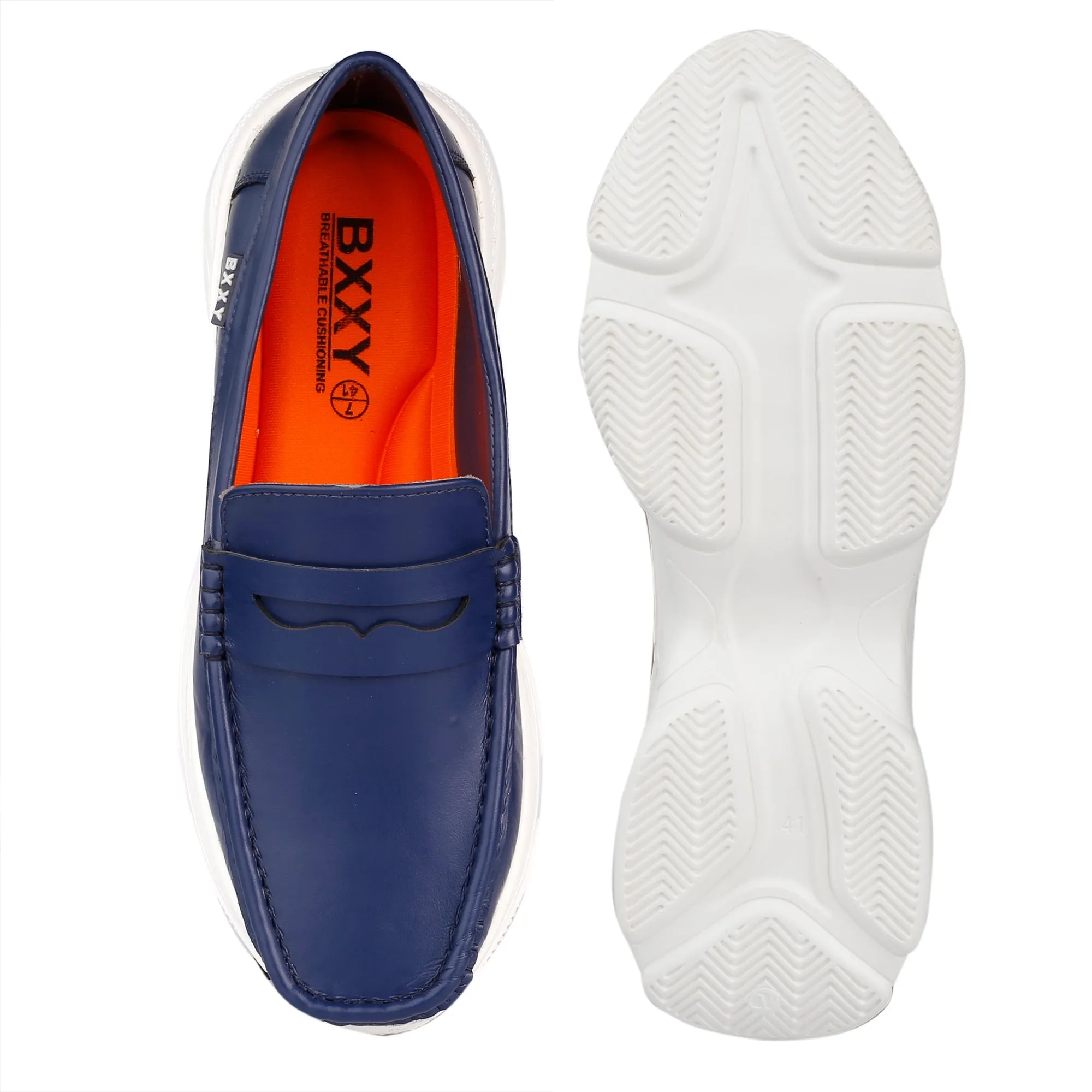 Bxxy's Men's Faux Leather Fashionable and Comfortable Slip-ons