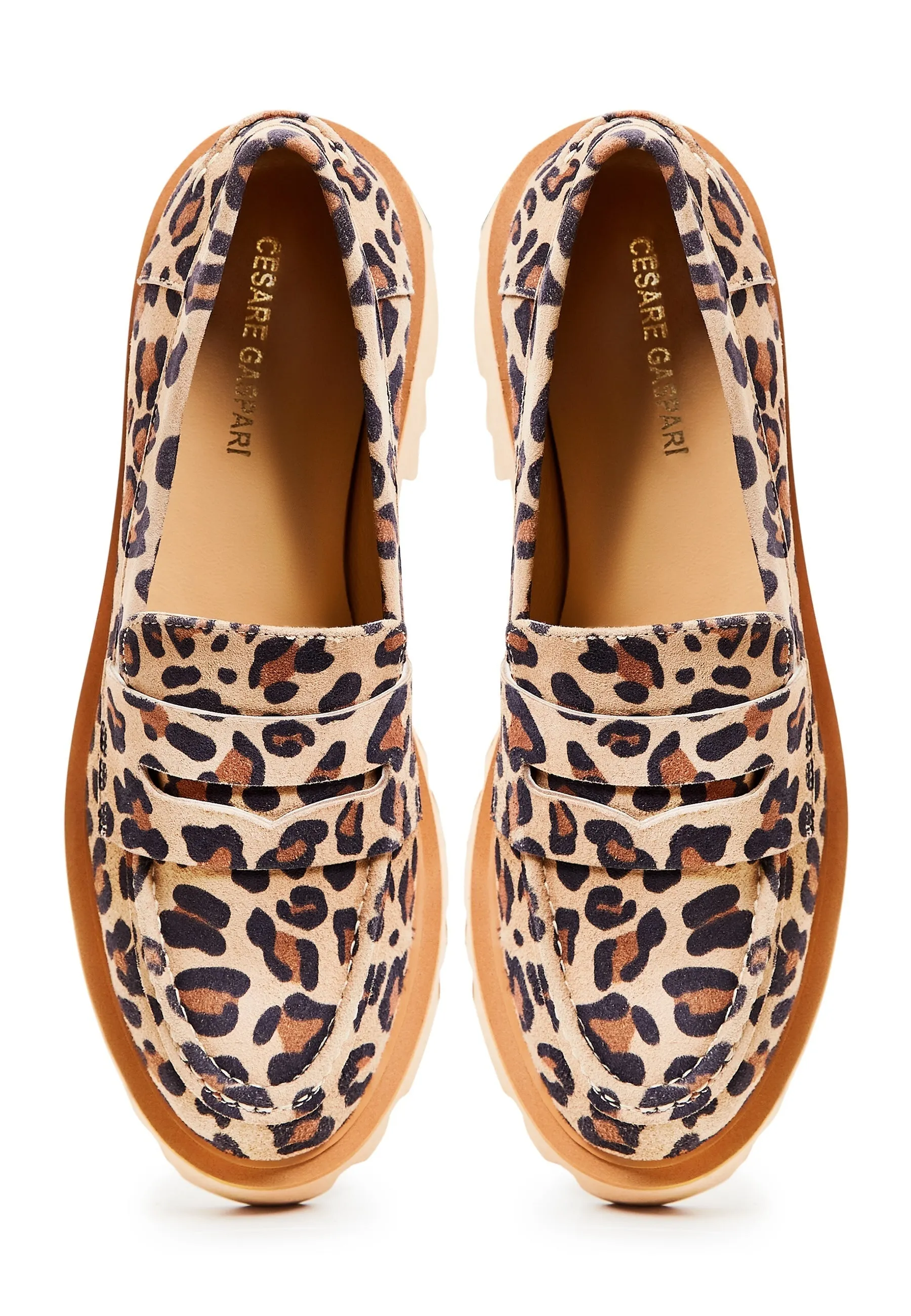 Chunky Platform Loafers - Leopard