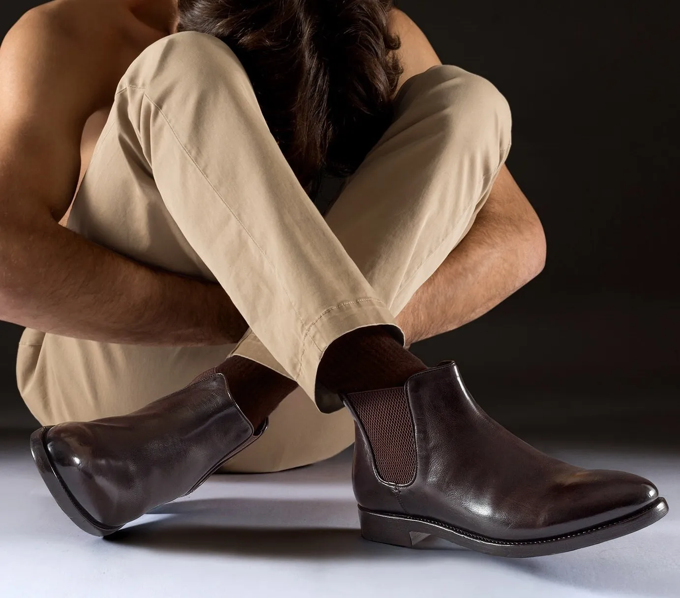 ELIAS 628 <br>Dark brown chelsea boot