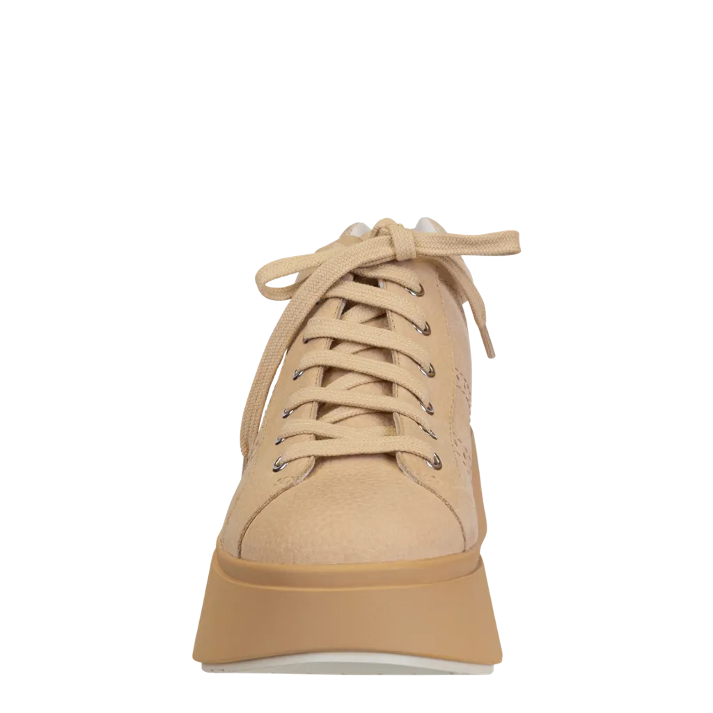 ESSEX in BEIGE Platform High Top Sneakers