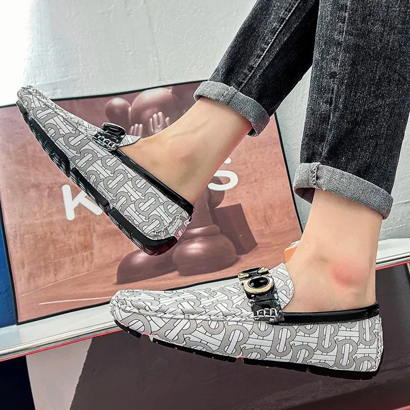 Geometric Printed Pattern Loafers