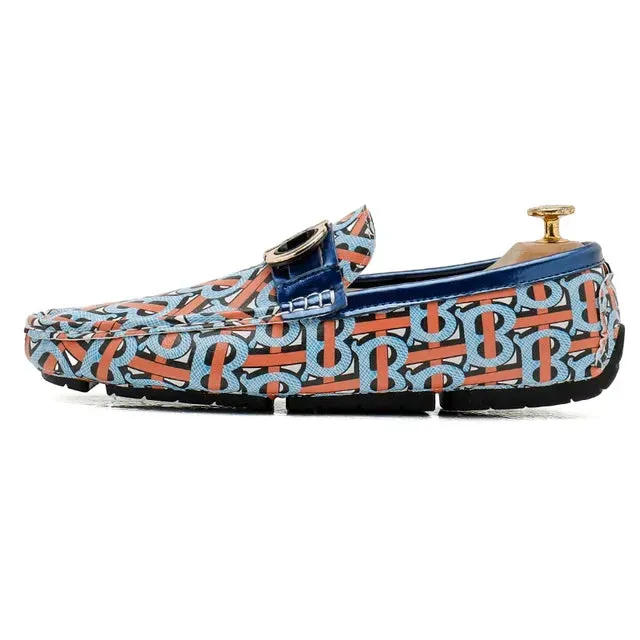 Geometric Printed Pattern Loafers