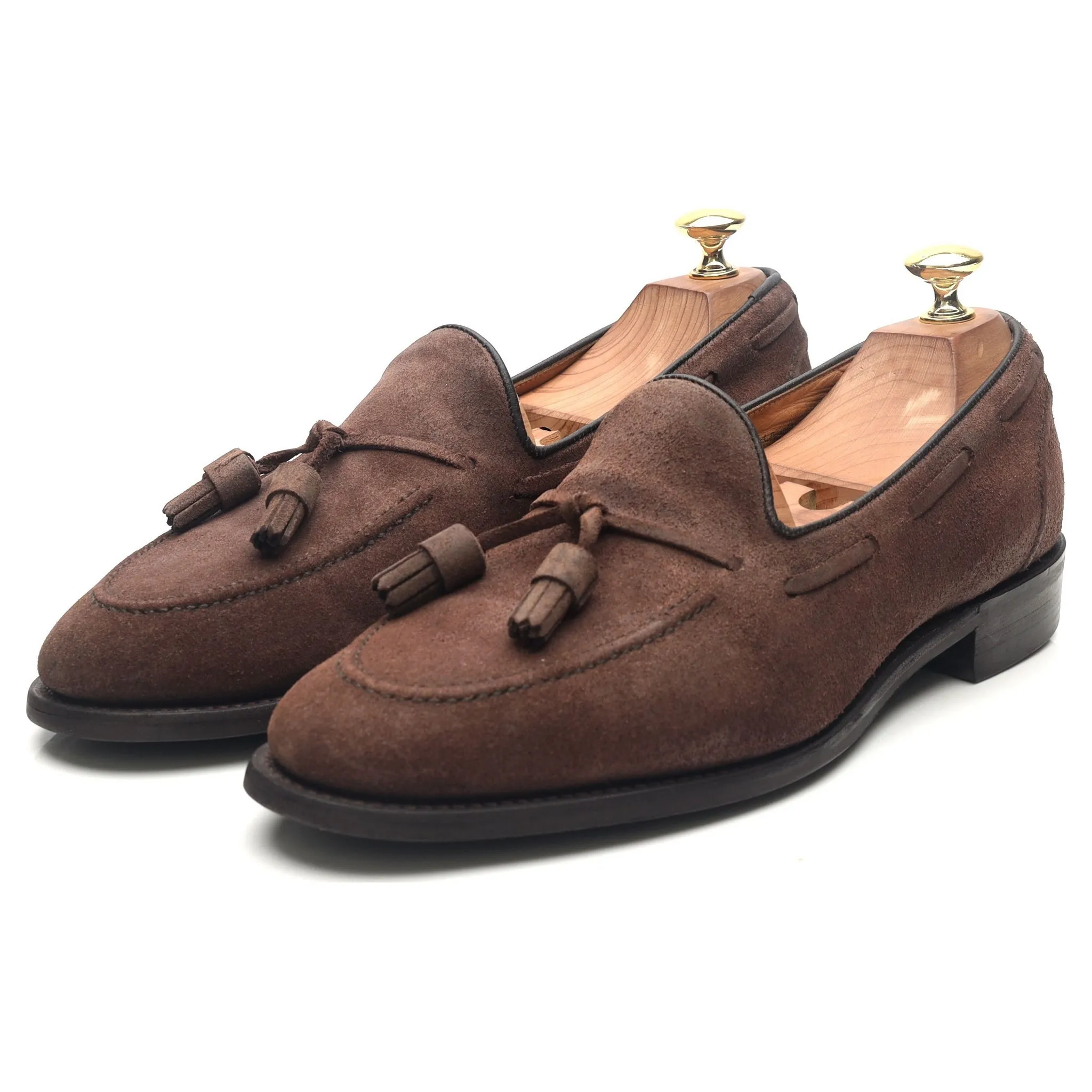 'Harry' Brown Suede Tassel Loafers UK 8.5 F