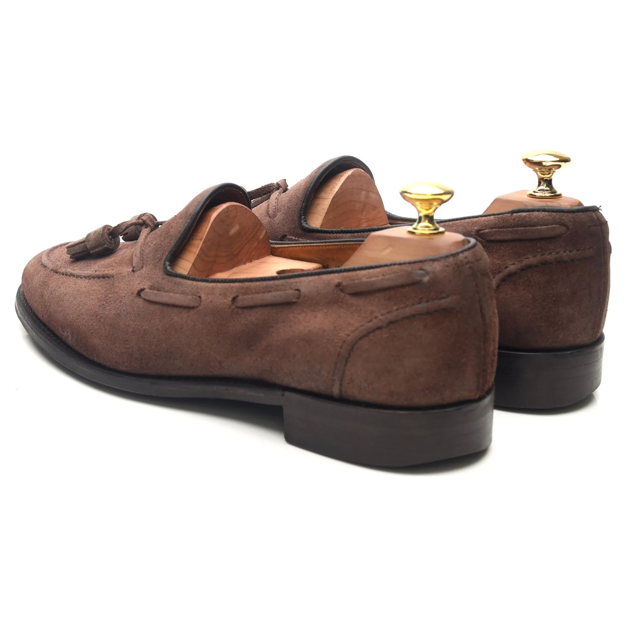 'Harry' Brown Suede Tassel Loafers UK 8.5 F