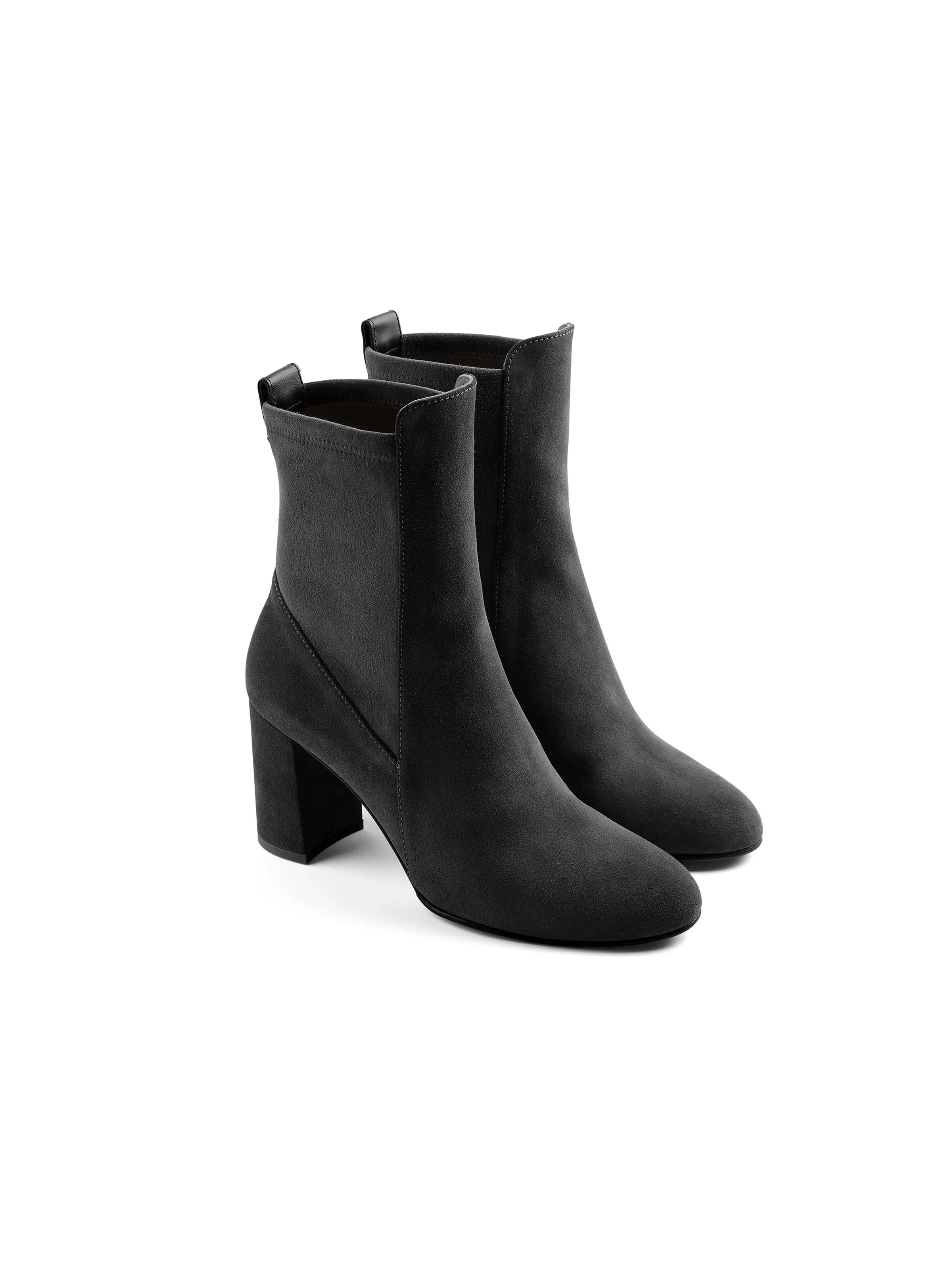 Heeled Belgravia Ankle - Black Suede