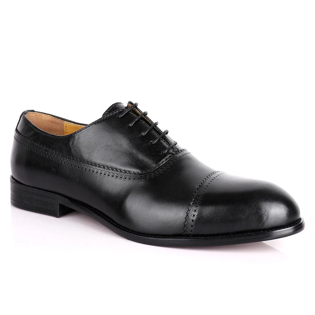 J.M Weston Premium Oxford Men's Shoe- Black