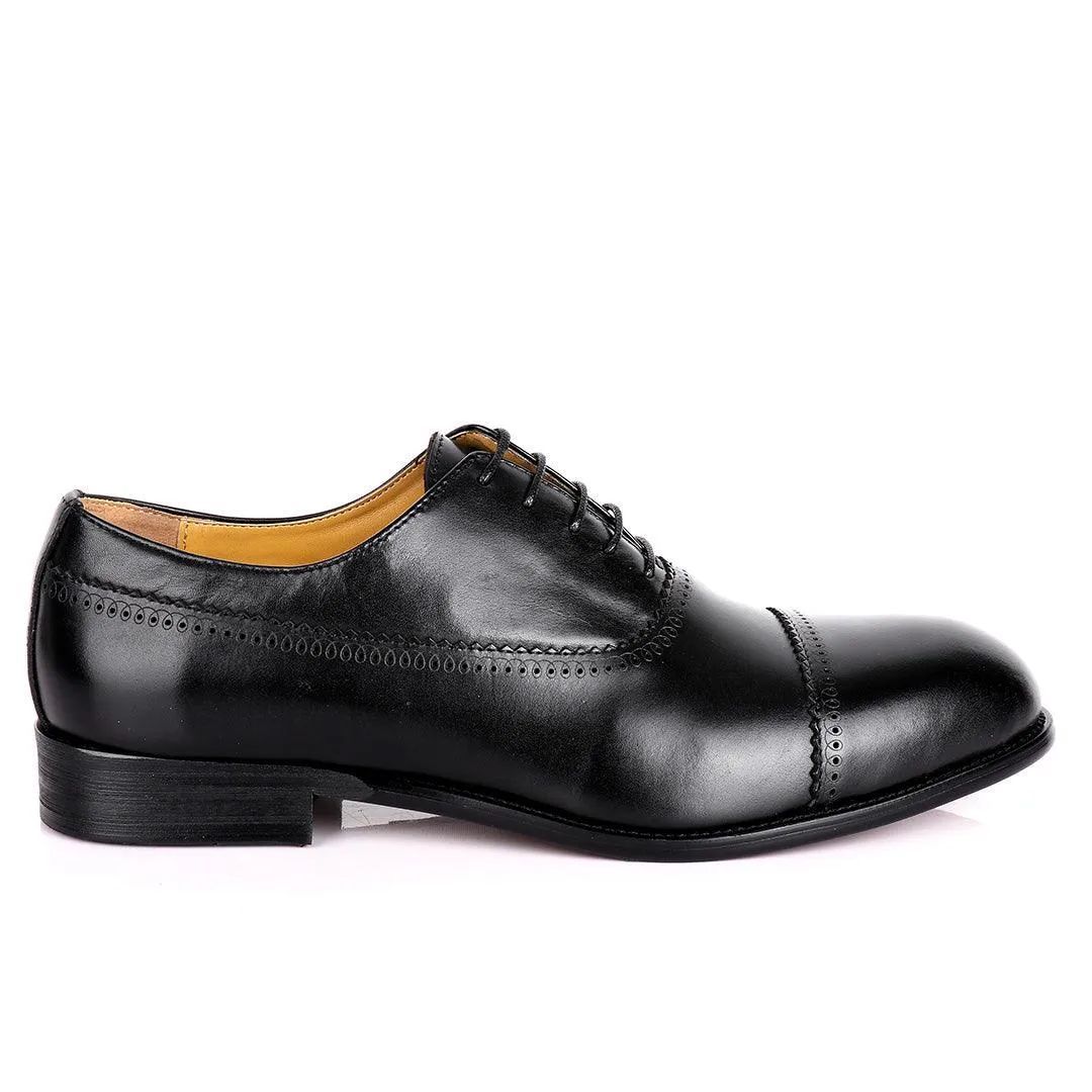 J.M Weston Premium Oxford Men's Shoe- Black