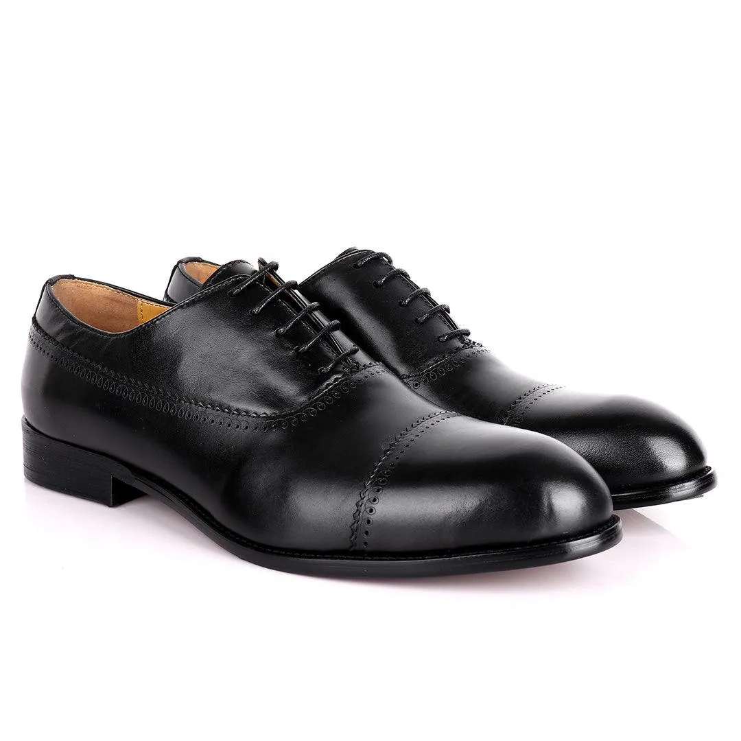 J.M Weston Premium Oxford Men's Shoe- Black