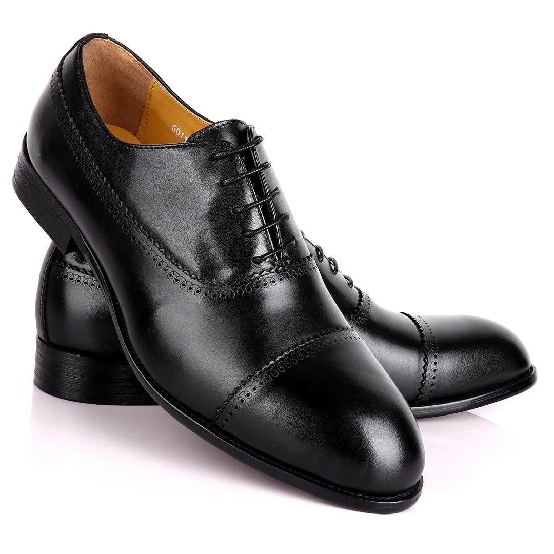 J.M Weston Premium Oxford Men's Shoe- Black