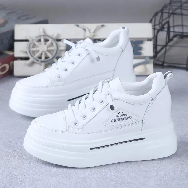 Joskaa 2024 New White Platform Designer Sneakers