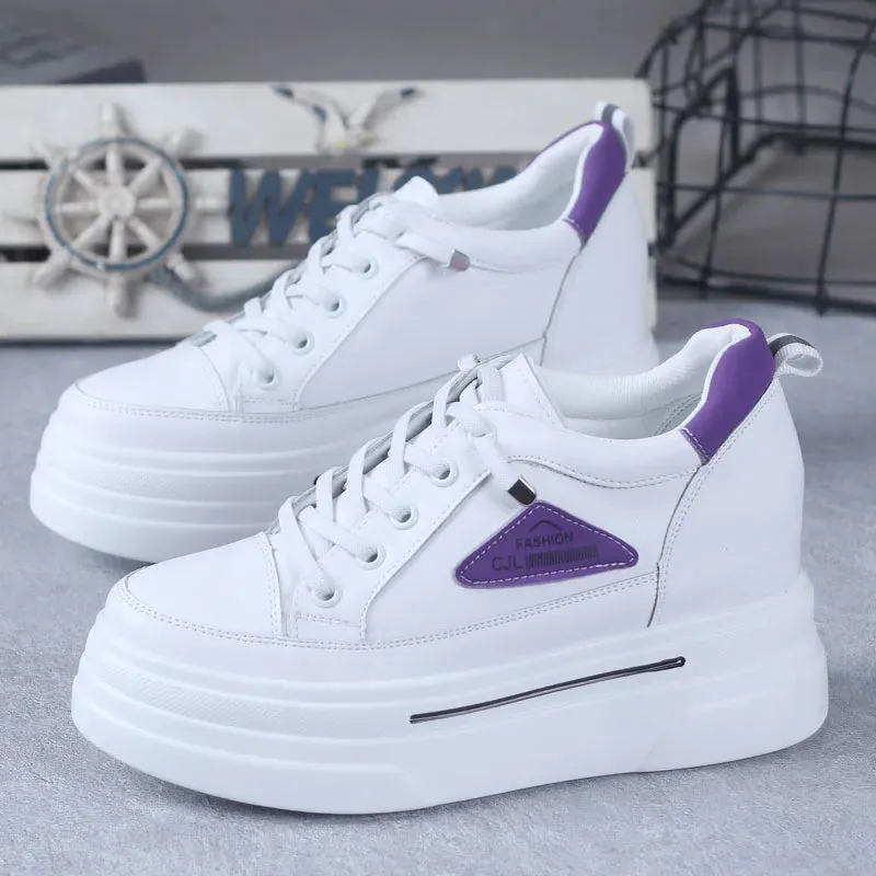 Joskaa 2024 New White Platform Designer Sneakers