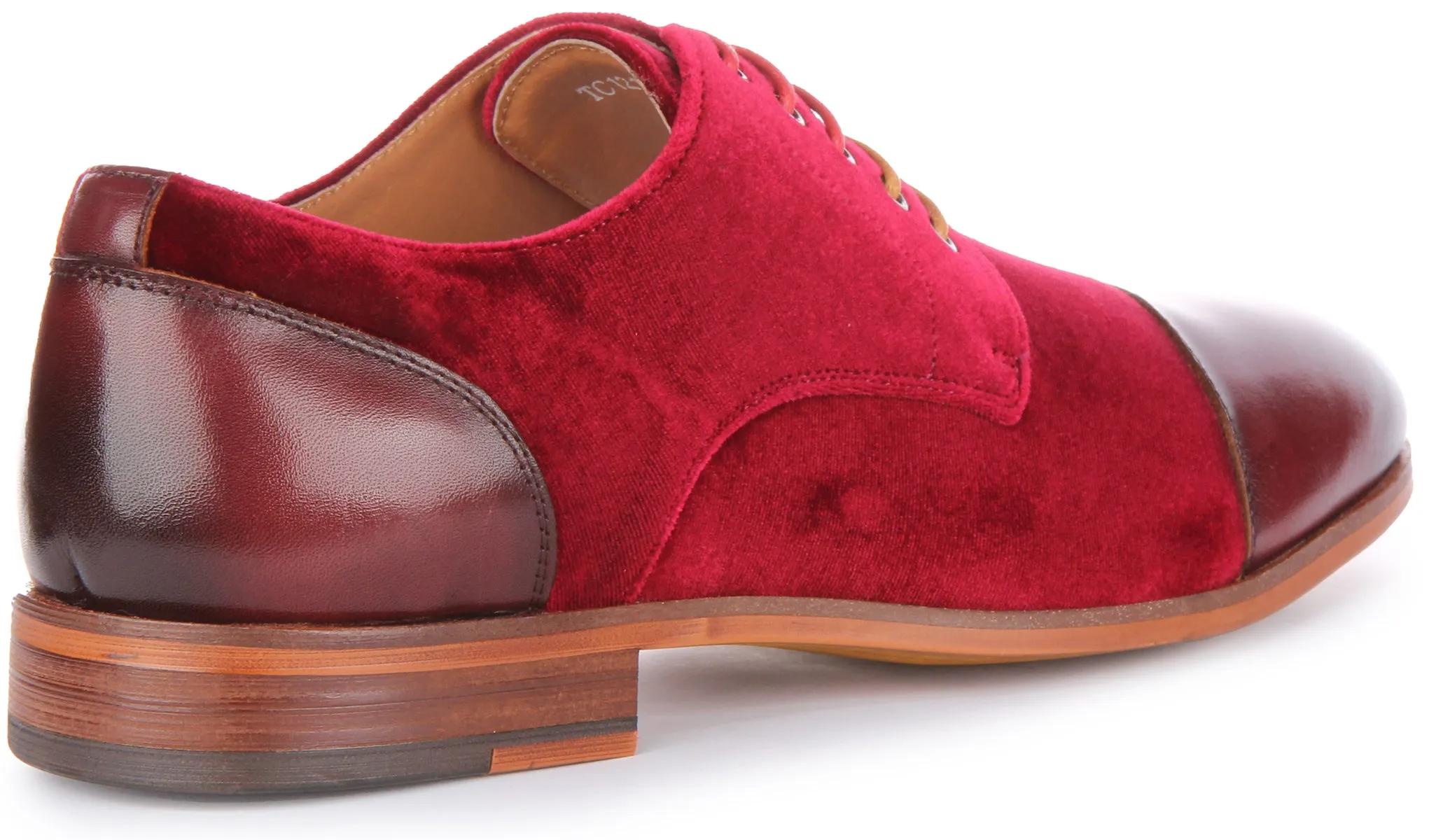 Justinreess England Caleb Velvet In Red For Men