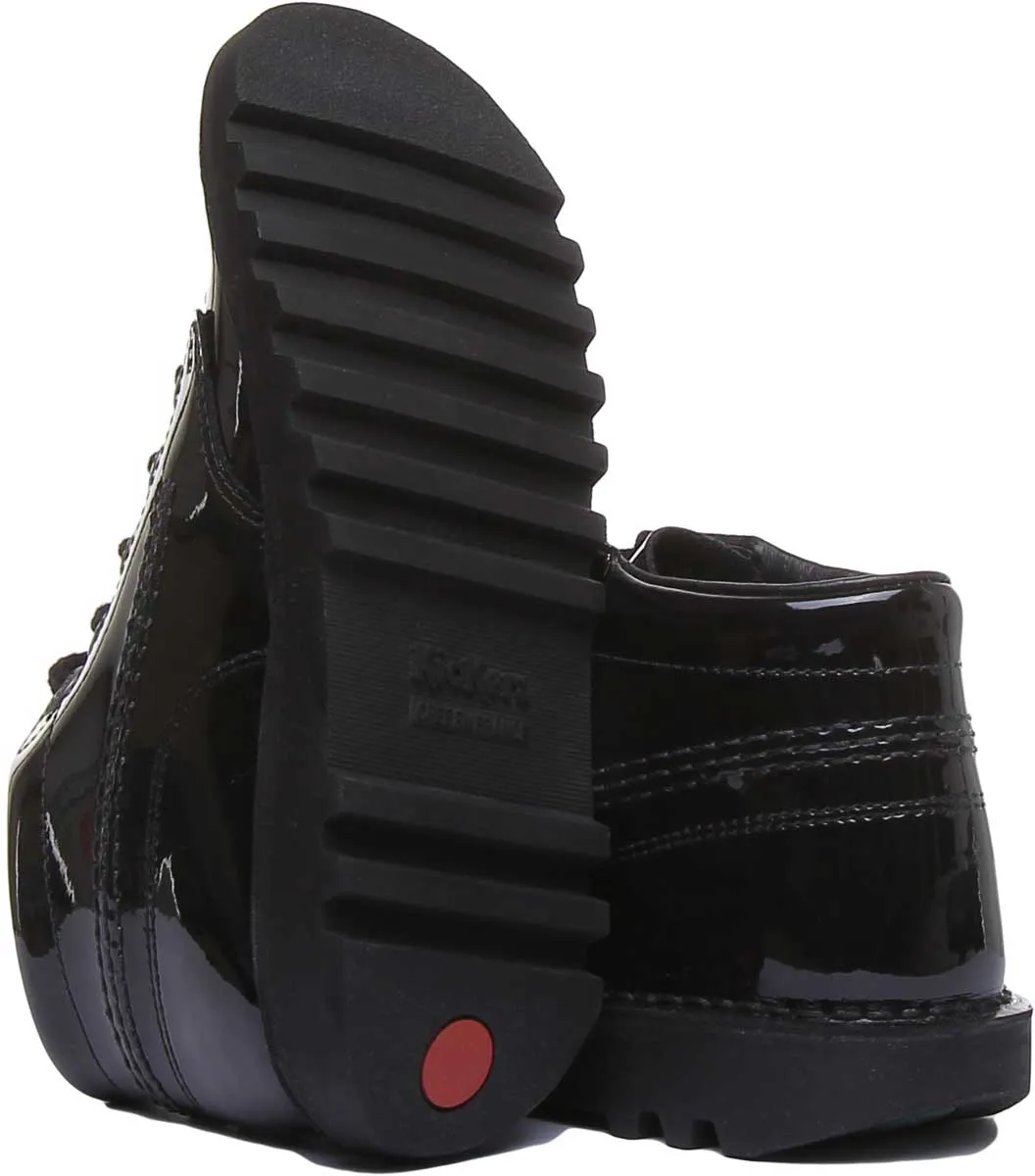 Kickers Kickers Kick Hi In Black Patent in Infants UK Size 5 - 12