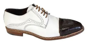 Matteo Massimo Cap Toe Two Tone Shoe