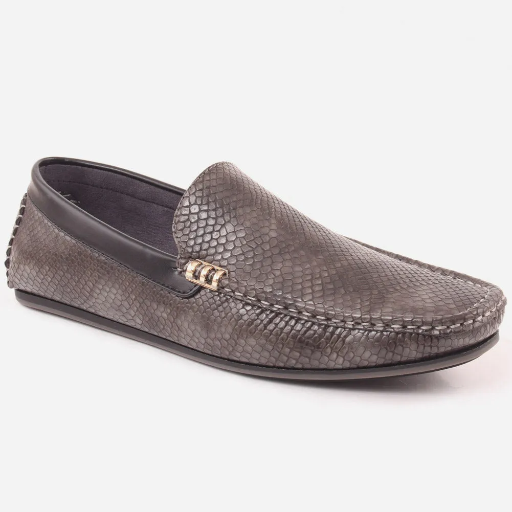 Men "DANN" Sleek Rubber Sole Moccasins