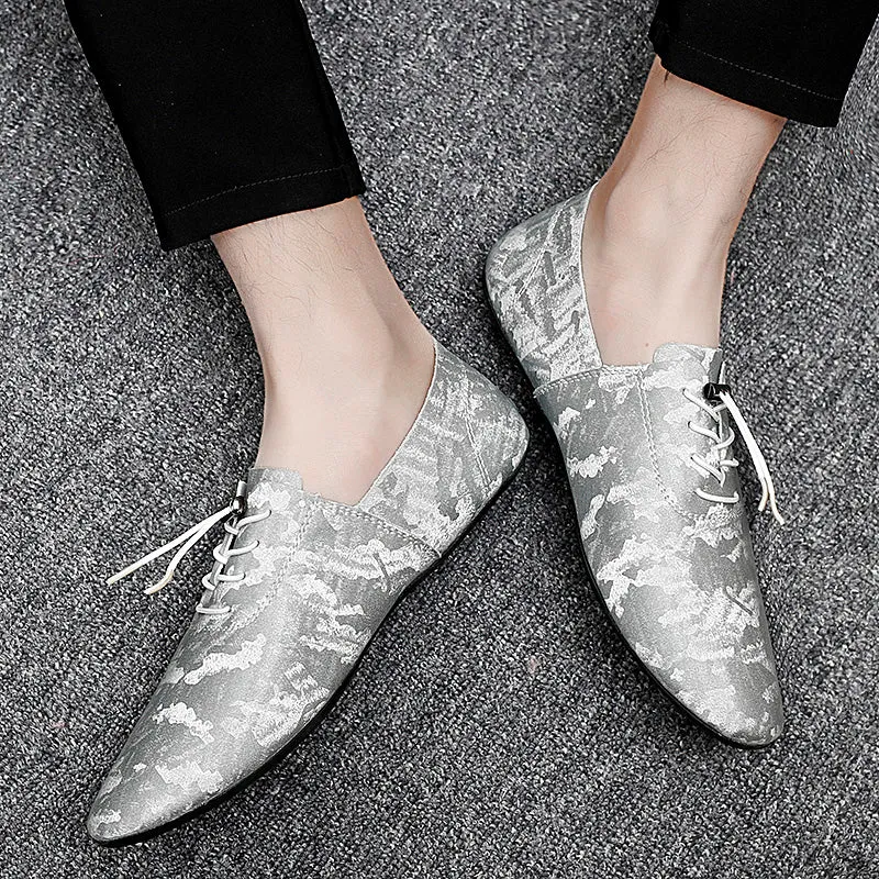 Men's Business Casual Party Formal Pointy Toe Flat Shoes | 2028