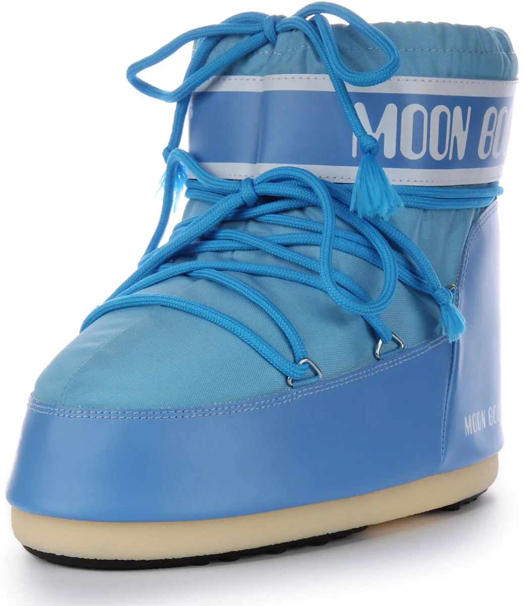 Moon Boot Icon Low Nylon In Blue For Women