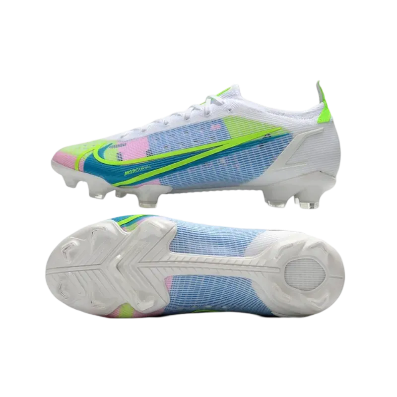 Nike Mercurial Vapor 14 Elite FG White Bleu Volt - Goatkits Boots