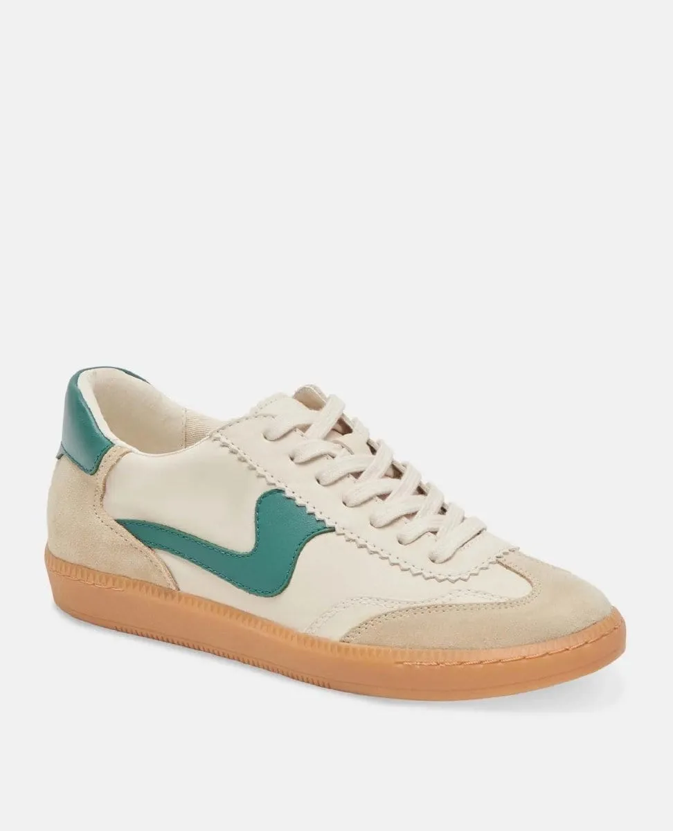 Notice White Green Leather Sneakers