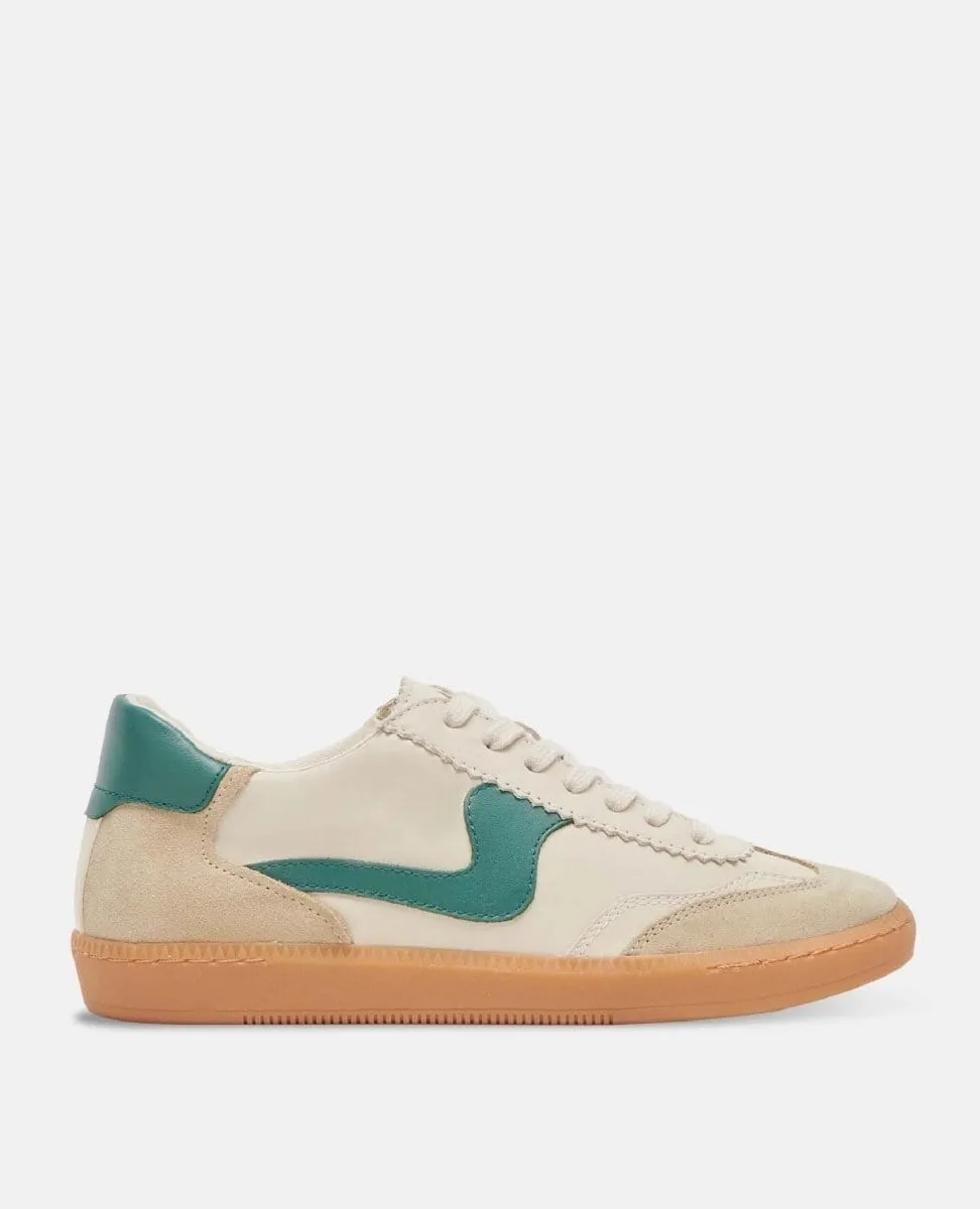 Notice White Green Leather Sneakers