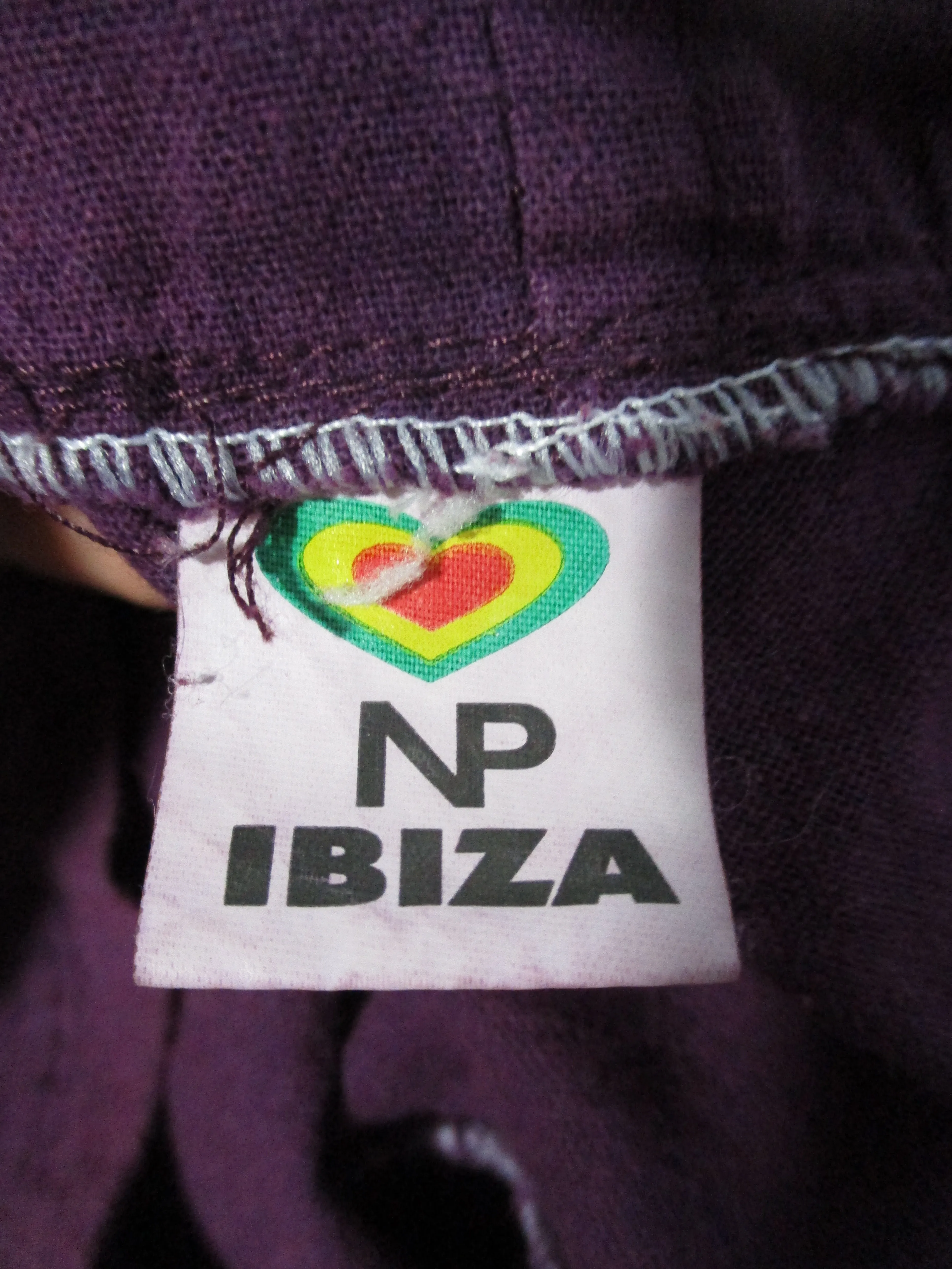 NP IBIZA Beach Boho Festival SKORT Skirt Baggy Pant String Belt OS PURPLE