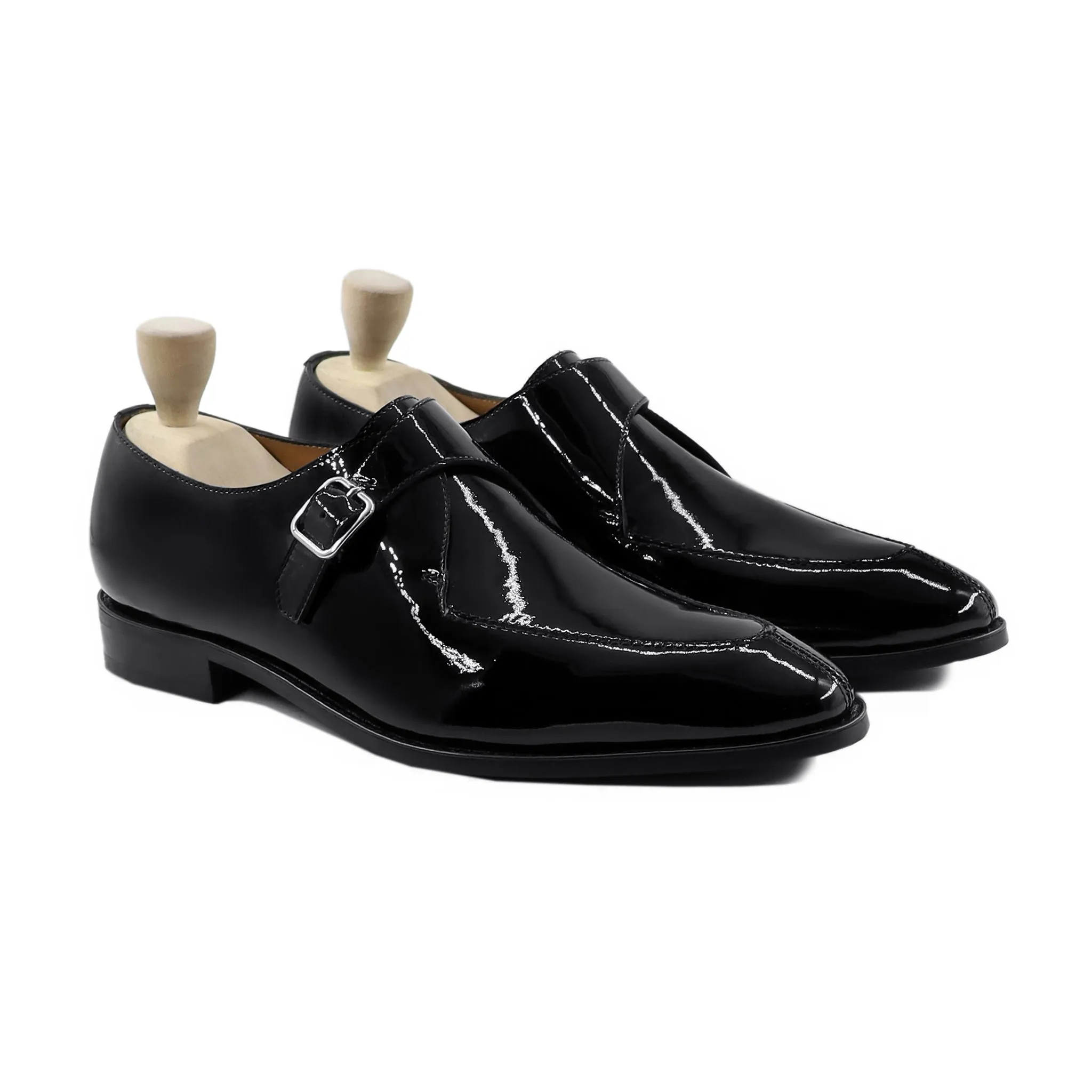 Pecos - Men's Black Patent Leather Single Monkstrap