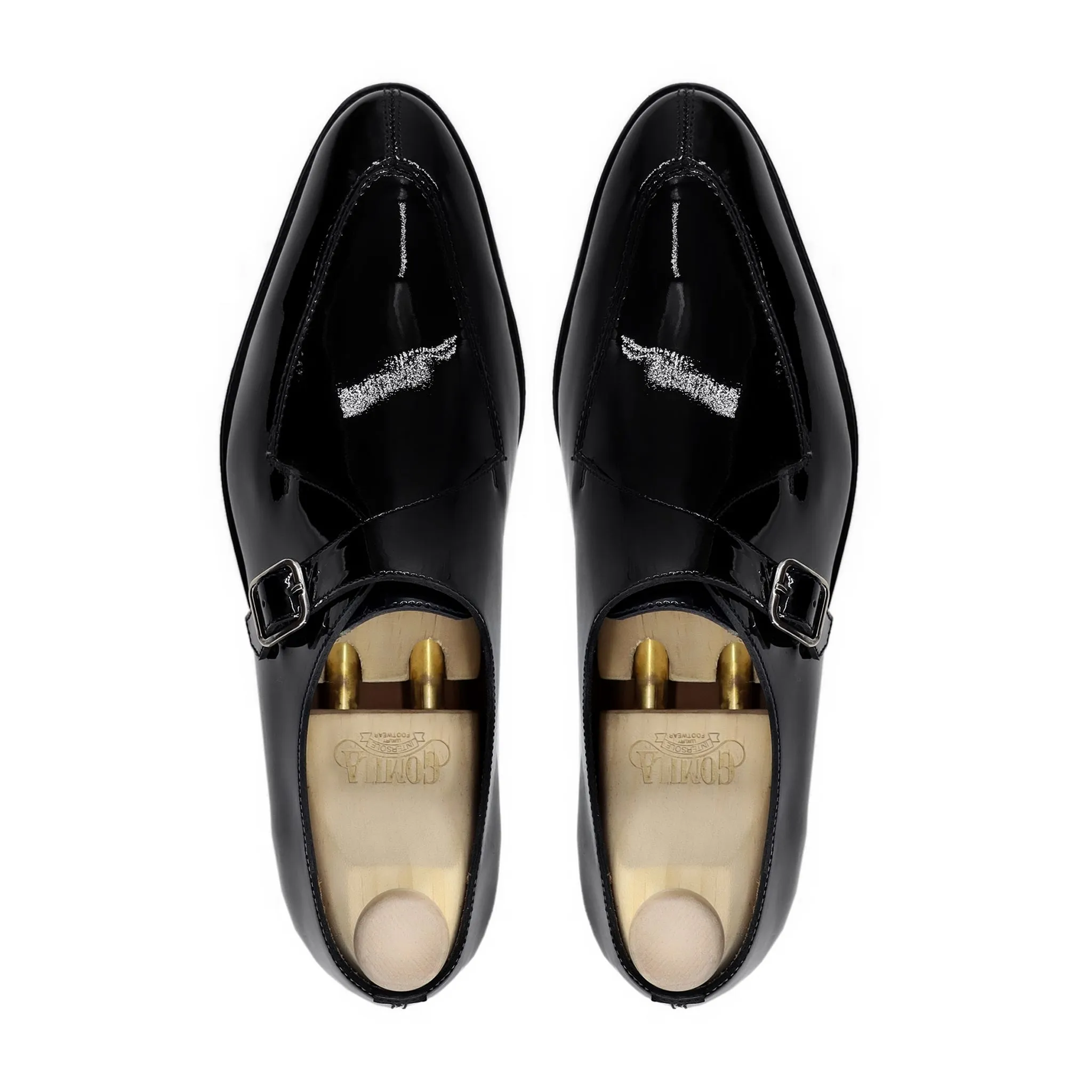 Pecos - Men's Black Patent Leather Single Monkstrap