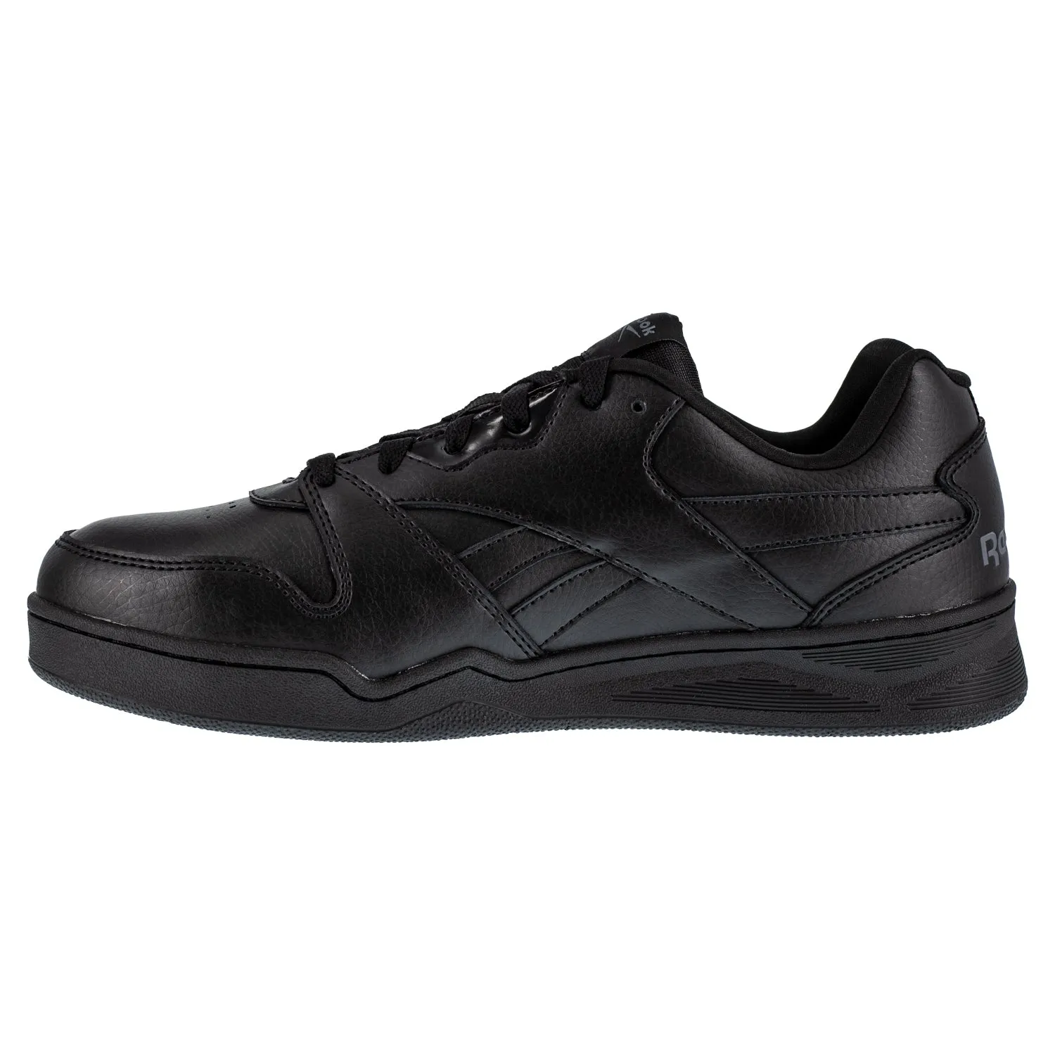 Reebok Womens Black Leather Work Shoes Low Cut Sneaker CT