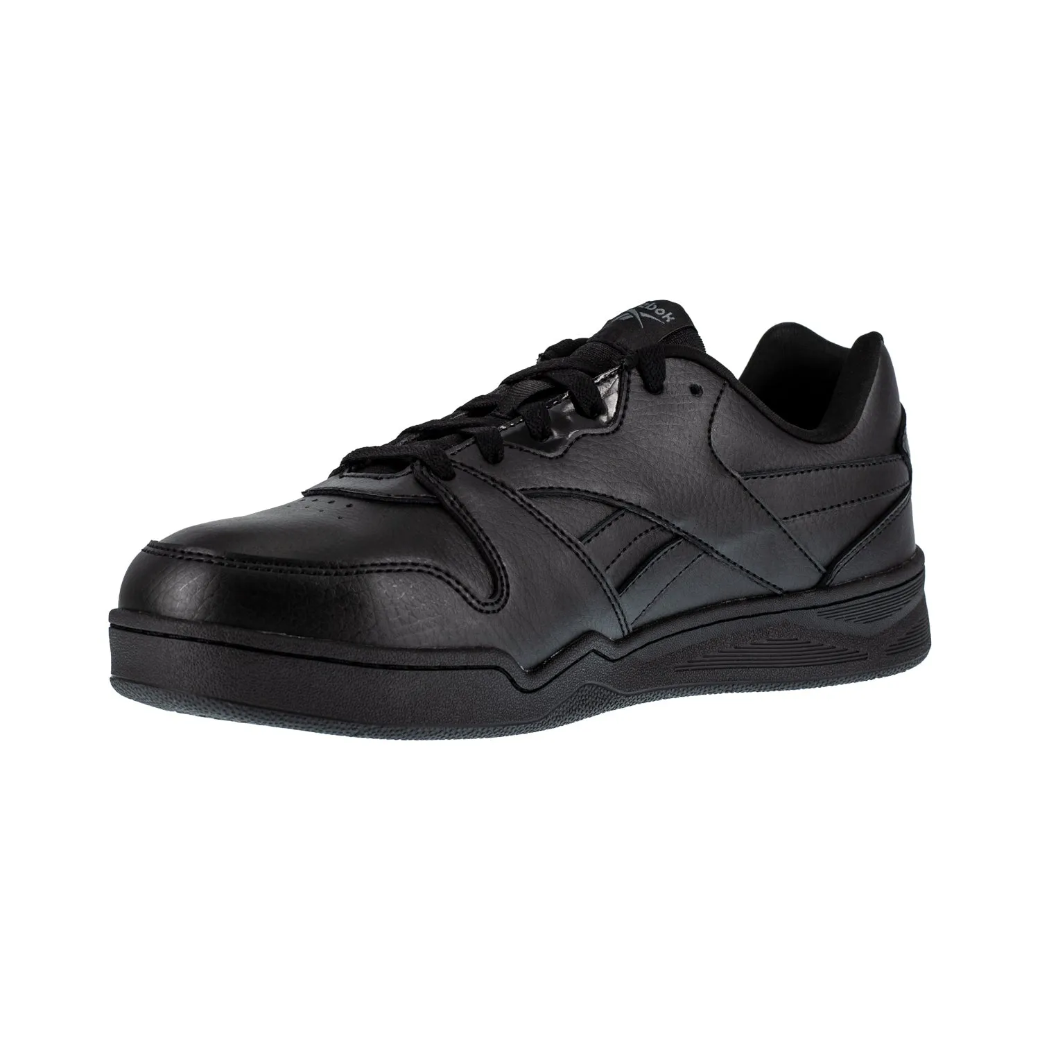 Reebok Womens Black Leather Work Shoes Low Cut Sneaker CT