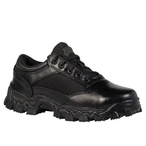 Rocky Mens Black Leather Water-Resistant AlphaForce Oxford Shoes