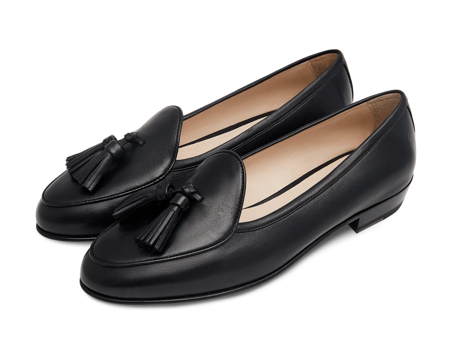 Sagan Tassel Loafers in Black Nappa