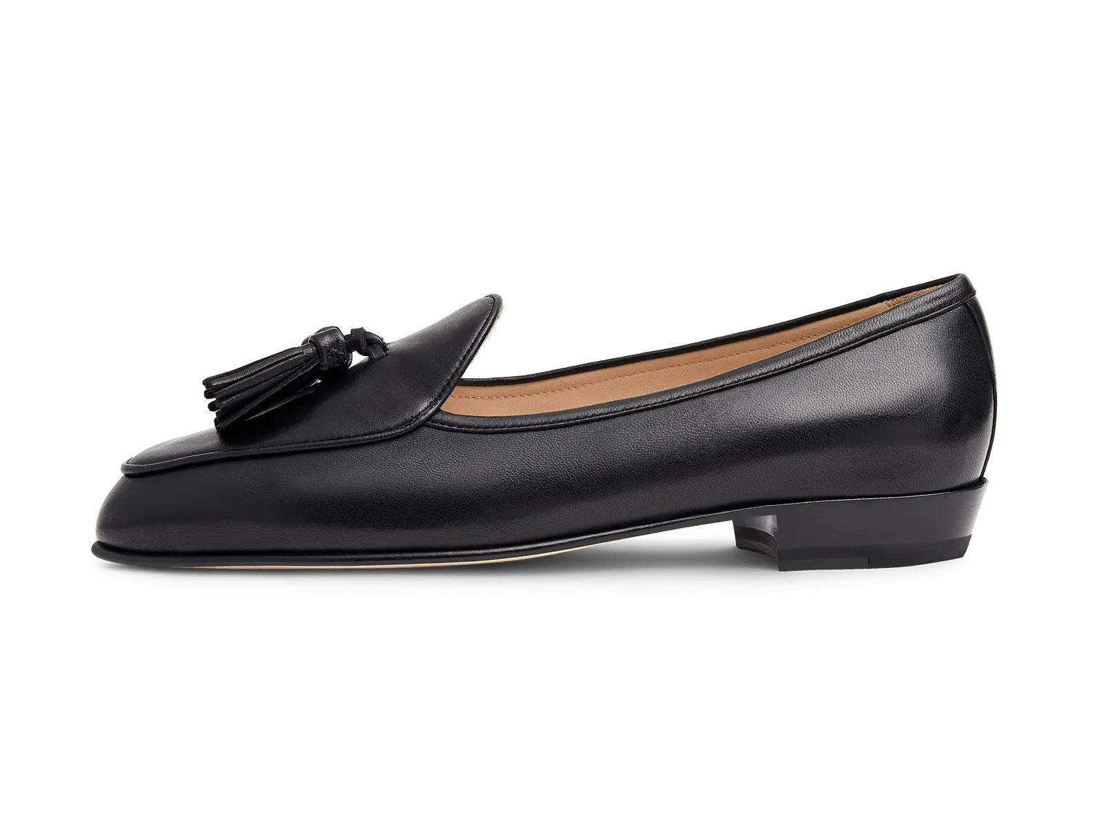 Sagan Tassel Loafers in Black Nappa