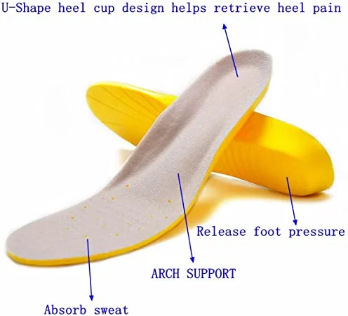 Shoe Insoles, Memory Foam Insoles, Providing Excellent Shock Absorption and Cushioning for Feet Relief, Comfortable Insoles for Men and Women for Everyday Use