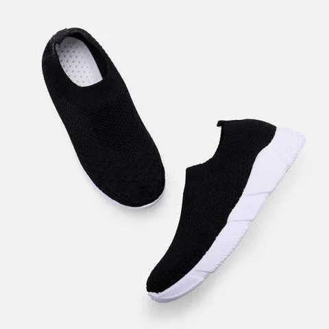 Soft women's sock shoes knitting shoesslip on sneakers breathable tennis shoes